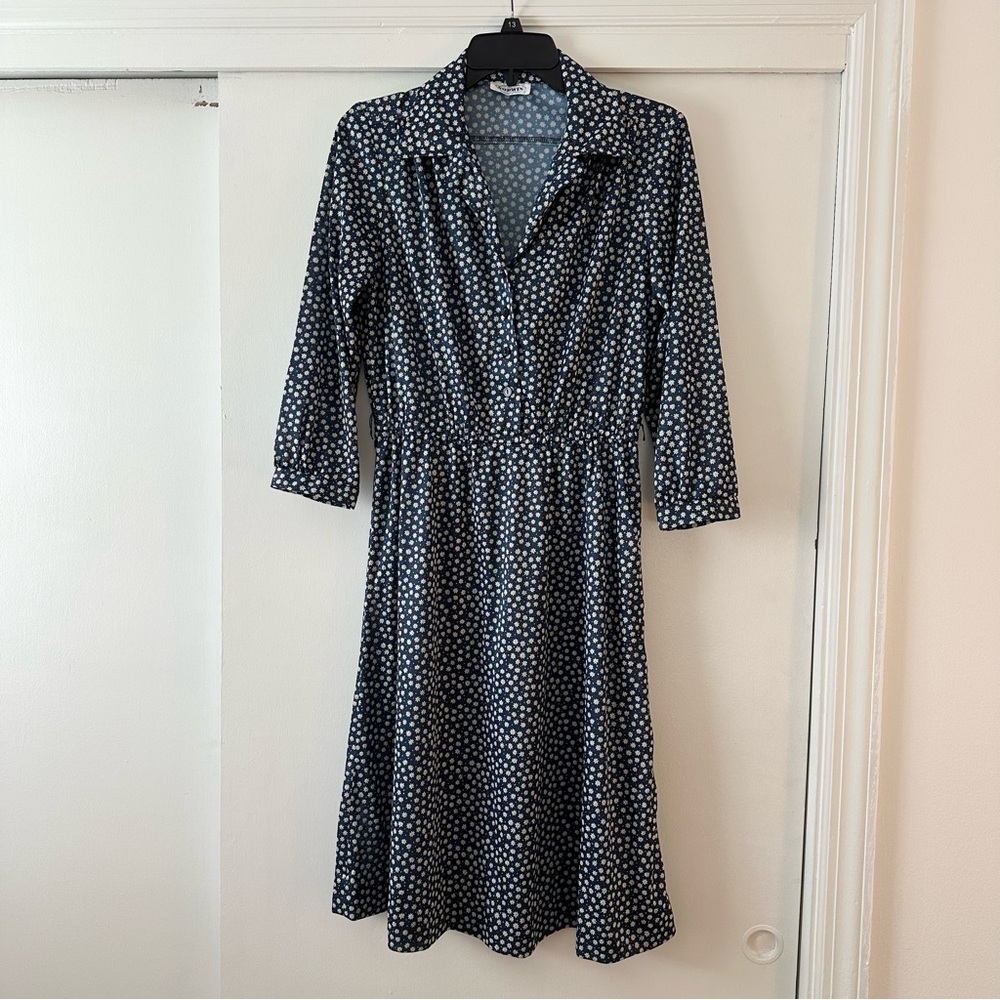 Vintage Floral Button Front Dress